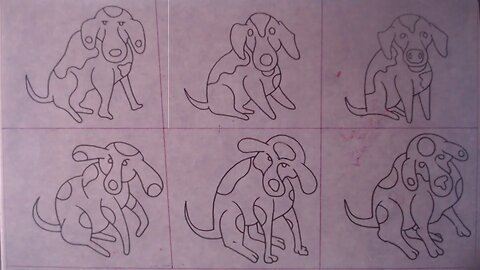 Sketching Symmetry: Mastering Ligne Claire with Six Playful Pups