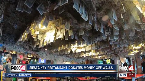 A Florida bar pulled the infamous dollar bills off their walls to donate to Dorian relief — it was $14,000