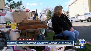 Woman abruptly evicted on coldest day in weeks
