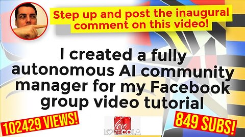 I created a fully autonomous AI community manager for my Facebook group video tutorial