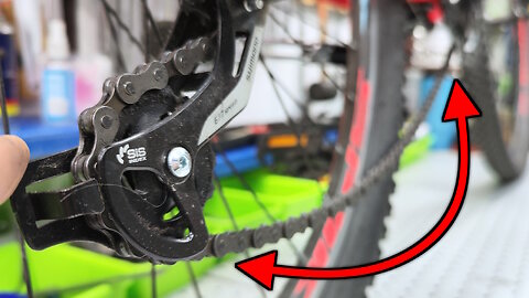 We shorten the chain on the bike. What happens when the chain is short?