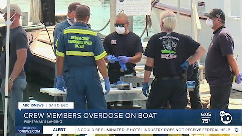 4 men hospitalized after possible drug overdose at San Diego's Fisherman's Landing