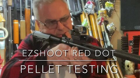 Ez shoot reflex red dot sight, pellet testing and review on my custom Crosman 1322 carbine