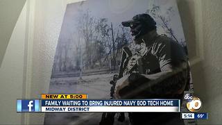 Family waiting to bring injured Navy EOD Tech home