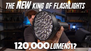 The NEW Brightest Flashlight in the World! 120,000 lumens! Imalent SR32 Review & Beam Test!