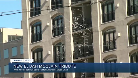 Elijah McClain tribute art in downtown Denver