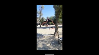 Backflip on the beach in #riccione 🍹