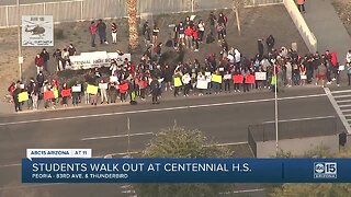Students walk out at Centennial High School