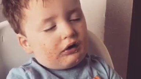 Toddler Eats Himself To Sleep With The Help Of Fast Food