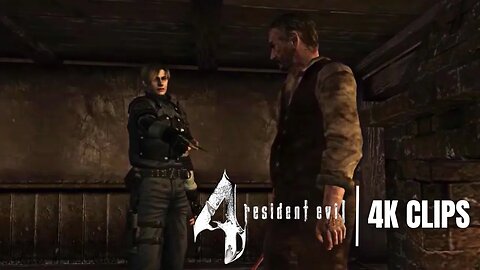 Leon Encounters A Hostile Ganado (The Nightmare Begins) | Resident Evil 4 | 4K Clips