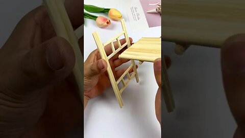 Let's make a double bunk bed with disposable chopsticks| DIY craft #shorts