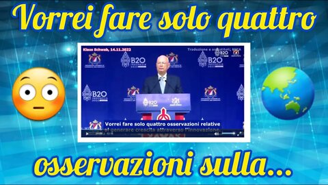 Il discorso integrale di Klaus Schwab al G20 (Traduzione e sottotitoli di MIIA)