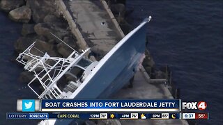 42-foot boat smashes into Broward County jetty, 4 injured