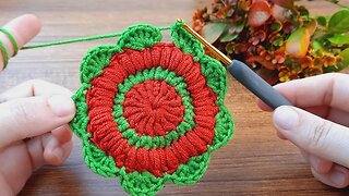 ✅️How to crochet flower motif