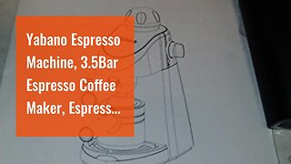 Yabano Espresso Machine, 3.5Bar Espresso Coffee Maker, Espresso and Cappuccino Machine with Mil...