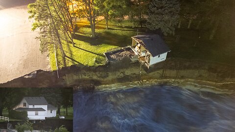 House Next to Rapidan Dam Fall Into Blue Earth River