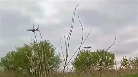 Russian Su 25 Attack Aircraft at work in the field.