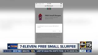 Free slurpee at 7-Eleven