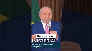 LULA FALA PARA MINISTROS QUE ELES SÃO RESULTADOS DE ACORDOS POLÍTICOS. #shorts