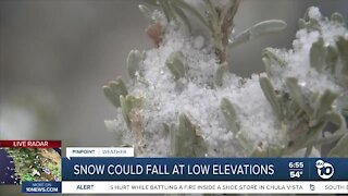 San Diego's low elevations could see snowfall