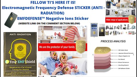 EMFDefense™ Negative Ions Sticker 24K GOLD EMF Radiation Shield For Phone and other electronics Tis!