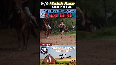 Match Race Man vs Horse- Parker County Ranch Rodeo Coming Sept 8th & 9th #horse #matchrace #funny