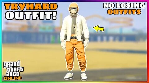 Easy Orange Joggers Invisible Torso Glitch Tryhard Modded Outfit (No Transfer) (GTA Online)