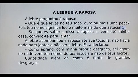 A lebre e a raposa