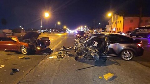 UPDATE: Fatal crash overnight in Las Vegas, impairment suspected for 1 driver