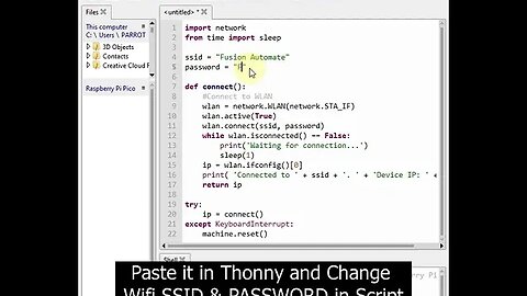 How to Connect Raspbeery Pi Pico W to Wifi using Micropython & Thonny IDE