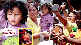 Bharti Singh With Son Golla -Laksh Grand Welcome Of Ganpati Bappa 2023 🤩💖📸