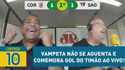 VAMPETA não se aguenta e comemora gol do Timão ao vivo!