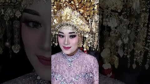 Cantik ! Pengantin Memakai Sunting Adat Palembang Indonesia #shorts #short #shortvideo