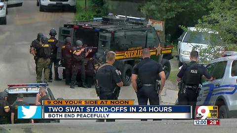 Two SWAT standoffs in 24 hours