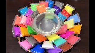 MIXING CLAY INTO CLEAR SLIME | SLIMESMOOTHIE | SATISFYING SLIME VIDEO