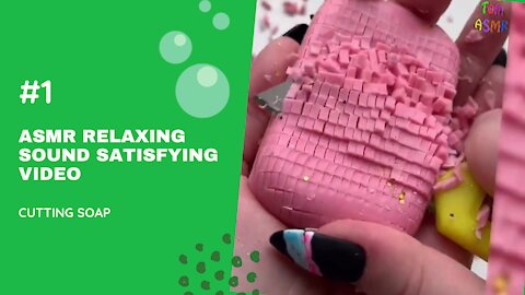 Cutting Soap #1 - ASMR Relaxing Sounds Satisfyig Video