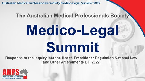 AMPS Medico Legal Summit 2022 - LIVE STREAM