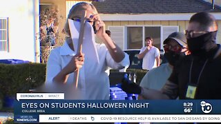 Eyes on San Diego State students Halloween night