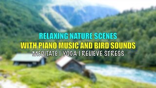 RELAXING Nature Scenes With Piano Music and Bird Sounds Meditate | Yoga | Relieve Stress