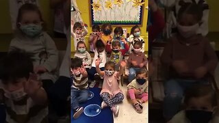 Very Uncomfortable Video of Teacher Singing Mask Song With Young Children