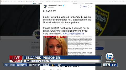 Prisoner escapes from jail in Jacksonville