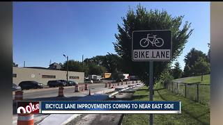 New and improved bike lanes coming to the near east-side to separate bikes from traffic