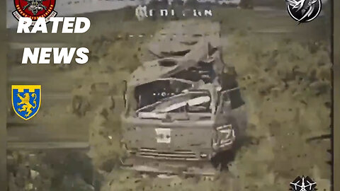 Drone Video: Ukrainian Drone Attack Ambushes Russian Convoy in Kursk