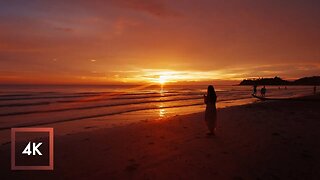 Relaxing Sunset Walk Binaural Ocean Sounds Koh Chang Island with Calm Ocean Waves for Sleep ASMR