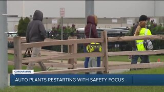 Auto plants in metro Detroit restarting with safety focus