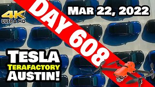 GIGA TEXAS: AFTER THE STORM! - Tesla Gigafactory Austin 4K Day 608 - 3/22/22 - Tesla Terafactory TX