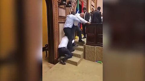 Brawl On The Floor Of The Maldivian Parliament