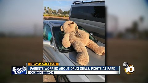 Teddy bear with bong found in OB park where children play