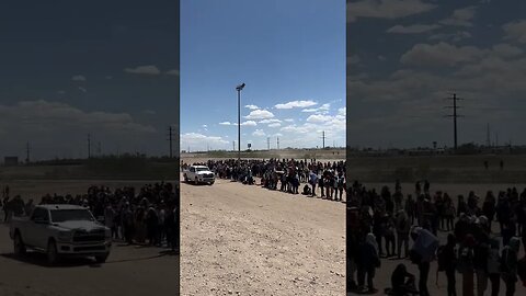 large groups continue to turn themselves in at the border.