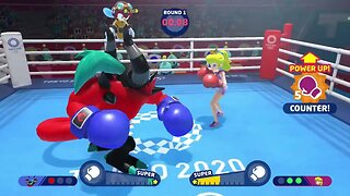Zavok vs Peach boxing match on Mario and Sonic Olympic games